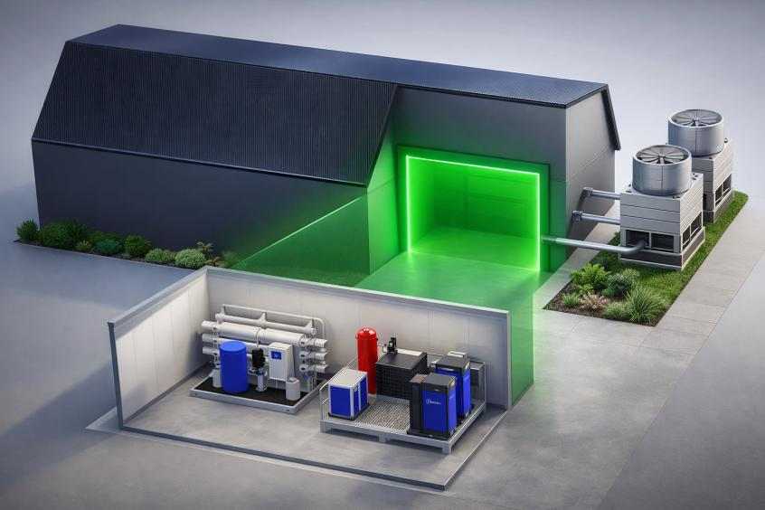 OC Water system integrated into a data center cooling infrastructure